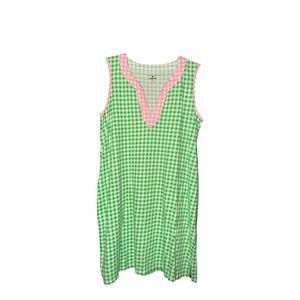 Lands' End Draper James Green & Pink Women’s XL Sleeveless Swim Cover Up NWT
